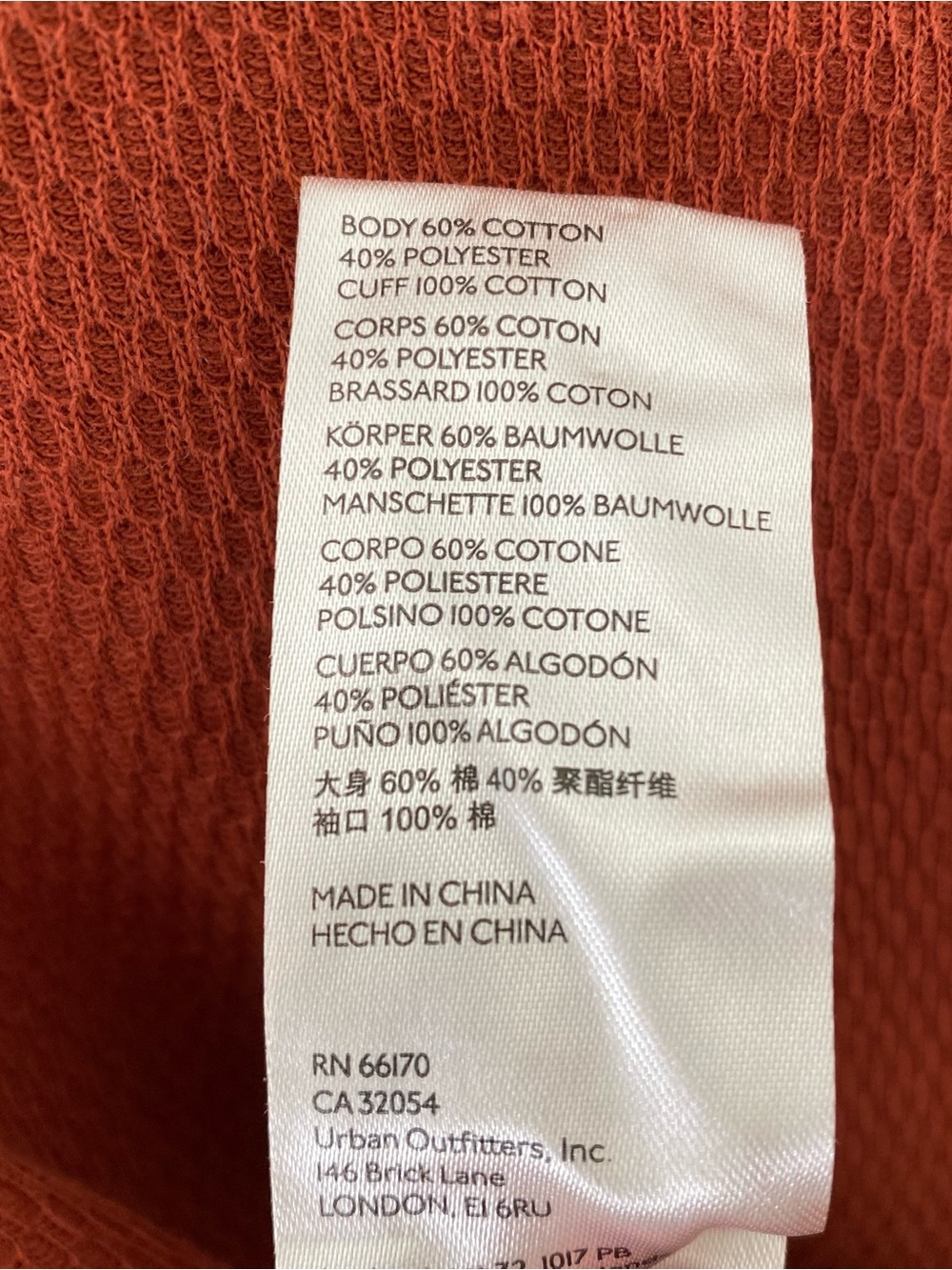 Pilcro Anthropologie Crochet Cuff Top Waffle Knit Cedar Long Sleeve Small - Picture 7 of 10